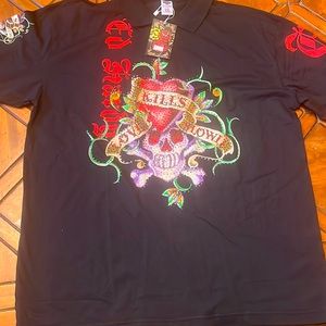New with tags Christian Audigier t shirt XXL fits like a Large.